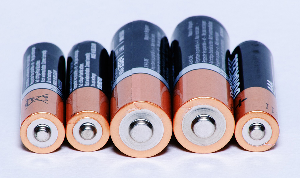 Various sizes of batteries