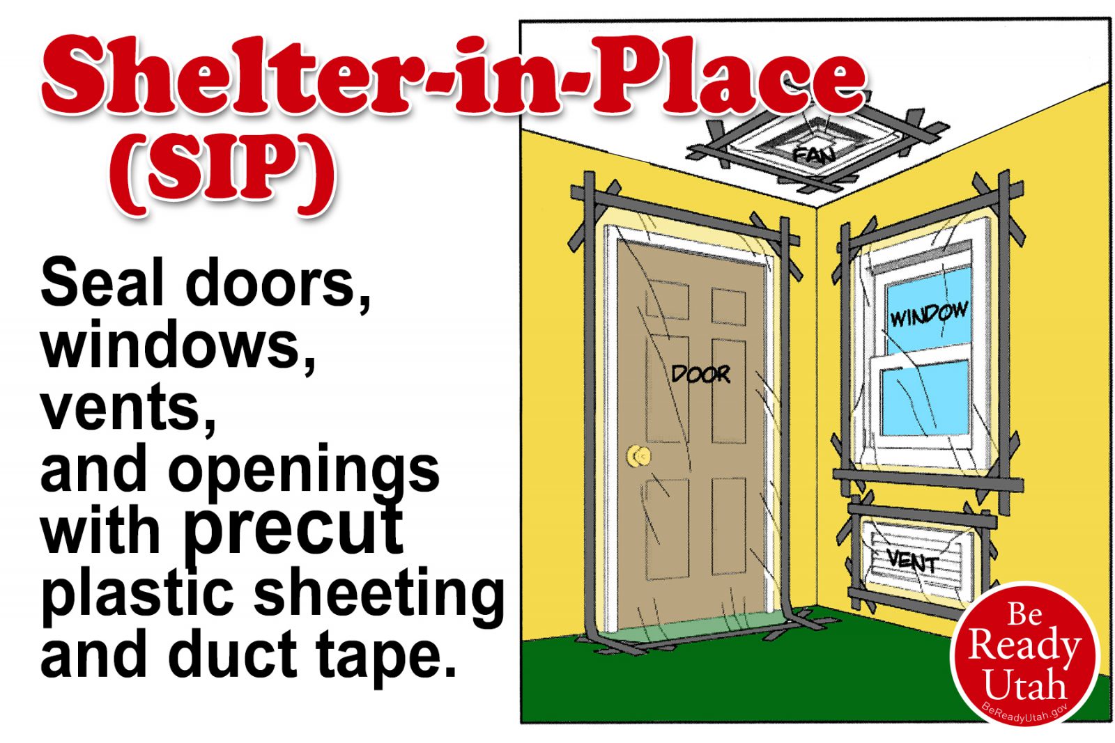 Shelter-in-place illustration