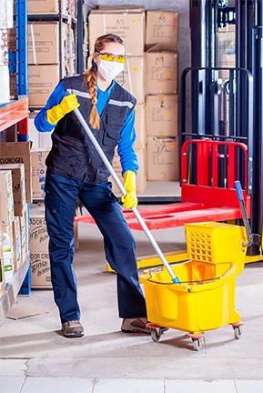 Cleaning with PPE