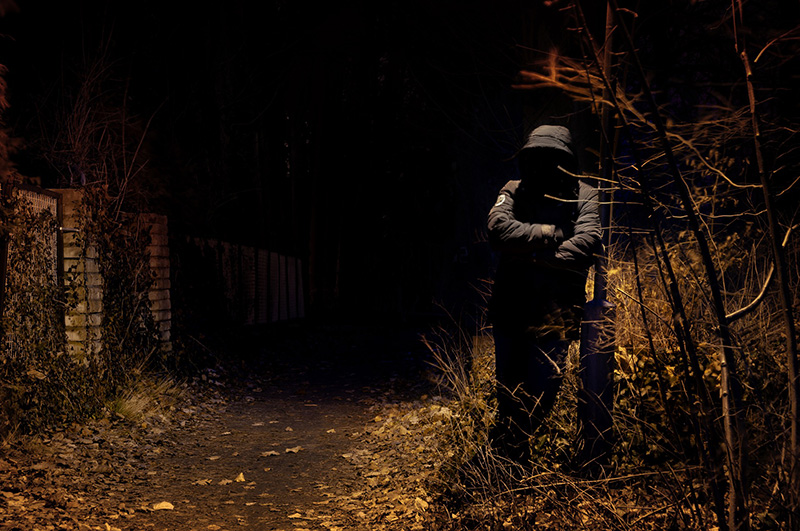 Dark Figure on a Path