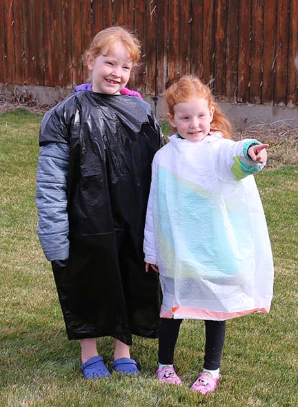 garbage bags can be used as water-proof ponchos