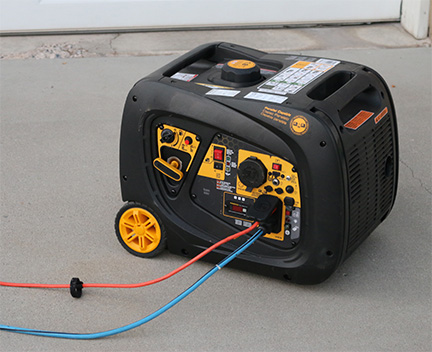 Portable generator with extension cords